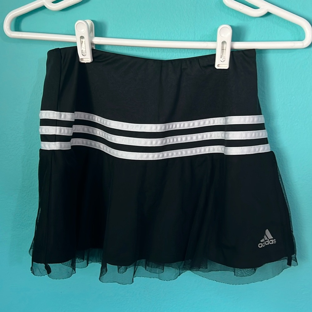 #116 Adidas Lined Mesh Detail Active Skirt L/14